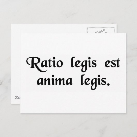 法の理由は法の精神だ。 ポストカード (正面/裏面)