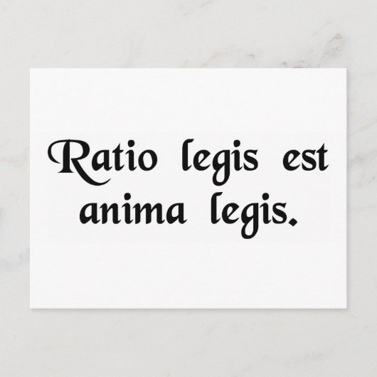 法の理由は法の精神だ。 ポストカード (正面)