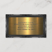 法の裁はかりで測判 |アンティーク枠 |メタリック金ゴールド 名刺 (裏面)