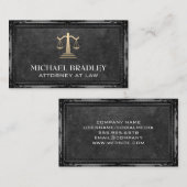 法の裁はかりで測判 | アンティーク枠 名刺 (正面/裏面)