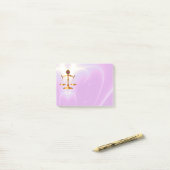 法はかりで測の金ゴールド,正義記号,紫外線 ポストイット (デスク上)