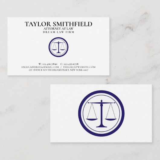 法はかりで測事弁護士弁護士 名刺 (正面/裏面)