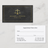 法はかりで測務弁護士金ゴールドアポイントメント 予約カード (正面/裏面)