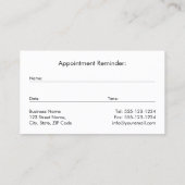 法はかりで測務弁護士金ゴールドアポイントメント 予約カード (裏面)