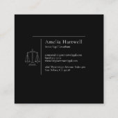 法はかりで測務最小主義プロフェッショナル スクエア名刺 (裏面)