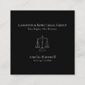 法はかりで測務最小主義プロフェッショナル スクエア名刺 (正面)