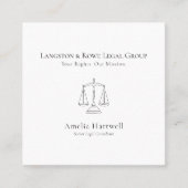 法はかりで測務最小主義プロフェッショナル スクエア名刺 (正面)