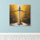 法はかりで測律弁護士法抽象芸術絵画の キャンバスプリント (インサイチュ (ウッドフロア))