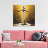 法はかりで測律弁護士法抽象芸術絵画の キャンバスプリント (インサイチュ (リビング))