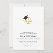 法はかりで測校卒業式の 招待状 (正面)