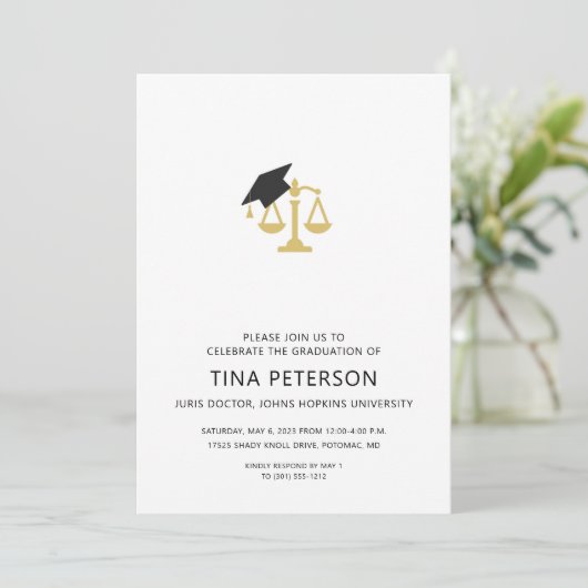 法はかりで測校卒業式の 招待状 (スタンド正面)