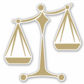 法はかりで測理 – 法のクラシック シール (正面)