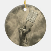 法を受け入れるモーセ十戒 セラミックオーナメント (裏面)