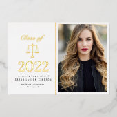 法エレガント科大学パーティー 箔招待状 (正面)