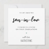 法カスタムモダン学の卒業生で可愛い息子 カード (正面)