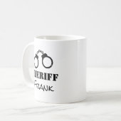 法カスタム執行官は警察保安官に手錠をかける コーヒーマグカップ (正面左)