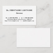 、法クラシック的プロフェッショナル名刺 名刺 (正面/裏面)