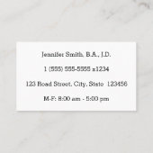 法シンプルプロフェッショナル名刺 名刺 (裏面)