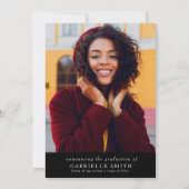 法シンプルミニマル科卒業会 招待状 (裏面)