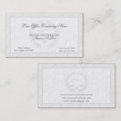 法シンプル律上の単色及びダマスク弁護士 名刺 (正面/裏面)