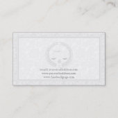 法シンプル律上の単色及びダマスク弁護士 名刺 (裏面)