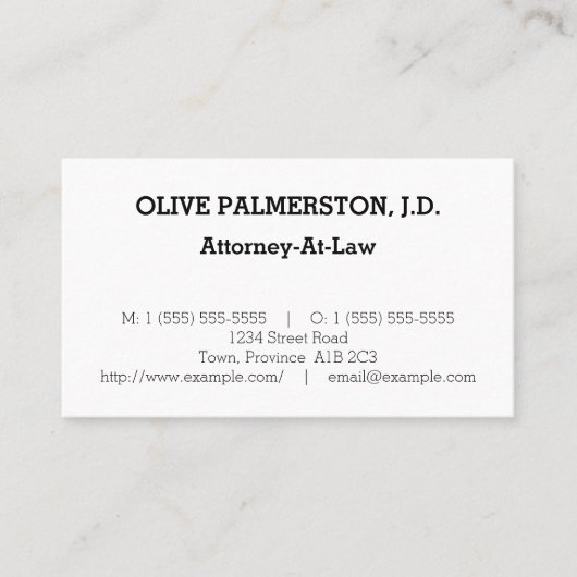 法シンプル法プロフェッショナル名刺 名刺 (正面)