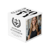 法パーソナライズされたモダン科の卒業式3写真 フォトキューブ (正面アングル)