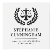 法パーソナライズされたモダン科の卒業式3写真 フォトキューブ (正面)