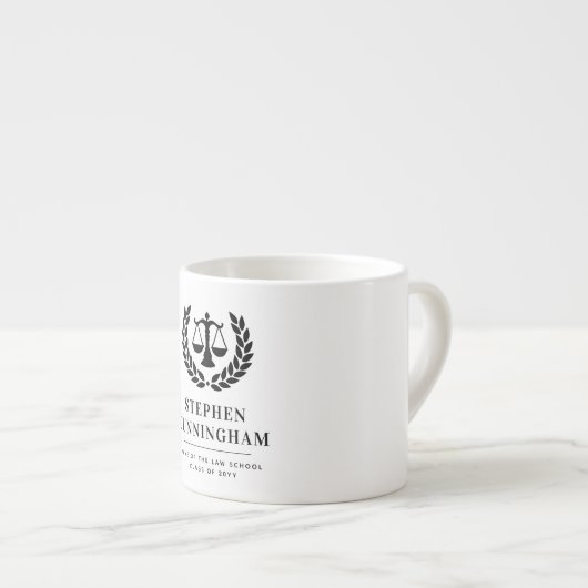 法パーソナライズされたモダン科卒業 エスプレッソカップ (正面右)