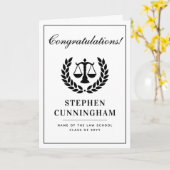 法パーソナライズされたモダン科卒業 カード (黄色い花)