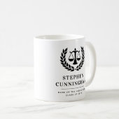 法パーソナライズされたモダン科卒業 コーヒーマグカップ (正面右)