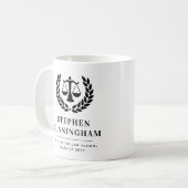 法パーソナライズされたモダン科卒業 コーヒーマグカップ (正面左)