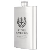 法パーソナライズされたモダン科卒業 フラスク (左)