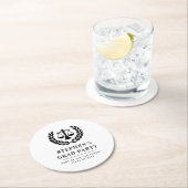 法パーソナライズされたモダン科卒業 ラウンドペーパーコースター (インサイチュ)