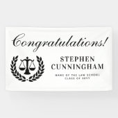 法パーソナライズされたモダン科卒業 横断幕 (横)