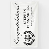 法パーソナライズされたモダン科卒業 横断幕 (縦)