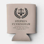 法パーソナライズされたモダン科卒業 缶クーラー (裏面)