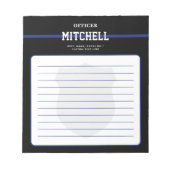 法パーソナライズされた執行の警察官が並んだ ノートパッド (正面)