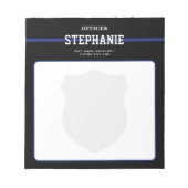 法パーソナライズされた執行の警察官 ノートパッド (正面)