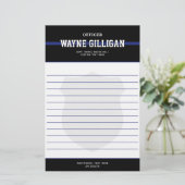 法パーソナライズされた執行の警察官 便箋 (スタンド正面)