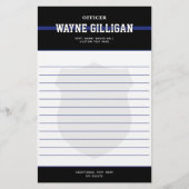 法パーソナライズされた執行の警察官 便箋 (正面)