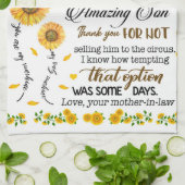 法パーソナライズされた律の娘への手紙 キッチンタオル (折り畳み)