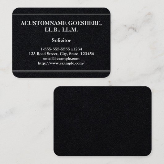 法ミニマル人の名刺 名刺 (正面/裏面)