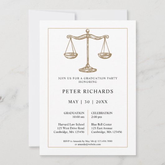 法モダン科卒業党 招待状 (正面)