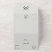 法人イベント | グレー モダン ミニマル ロゴ RSVP オールインワン招待状 (外側)