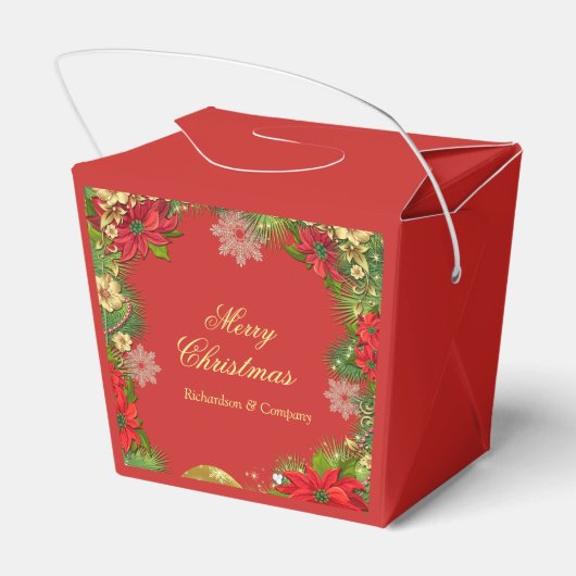 法人クリスマスパーティーのギフトボックス フェイバーボックス (裏面サイド)