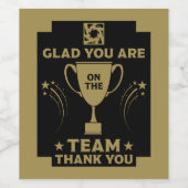 法人チーム感謝 ワインラベル (シングルラベル)