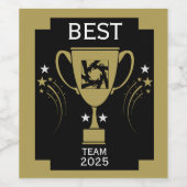 法人チーム感謝 ワインラベル (シングルラベル)