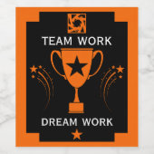 法人チーム感謝 ワインラベル (シングルラベル)