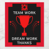 法人チーム感謝 ワインラベル (シングルラベル)